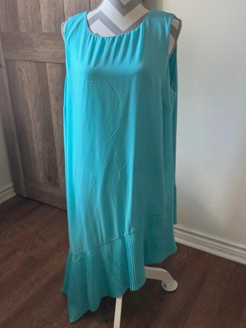 Vintage 2XL Flapper Dress Asymmetrical Pleated Hem dress 1980’s ~ great costume